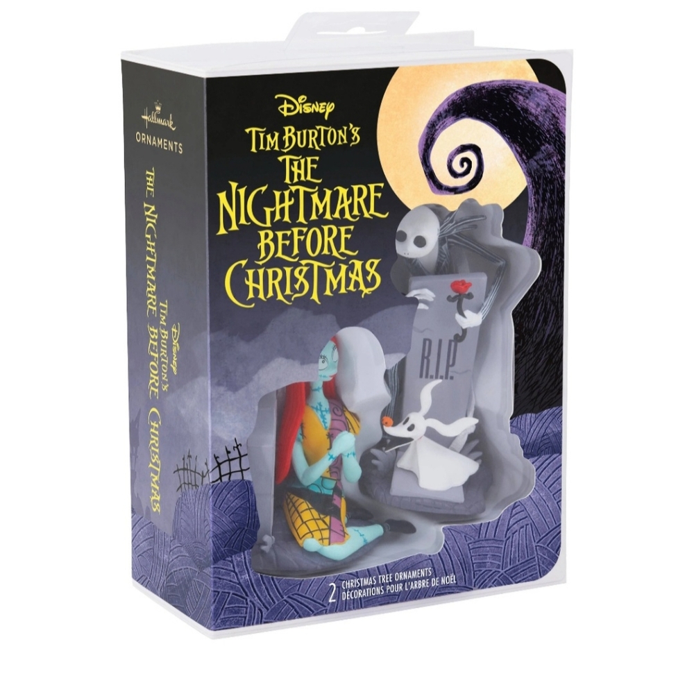 The Nightmare Before Christmas 2pk tree ornaments New in Box